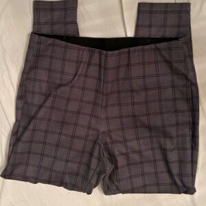 size 16w 16 w  womens gray plaid stretch top  pants casual dress career wear